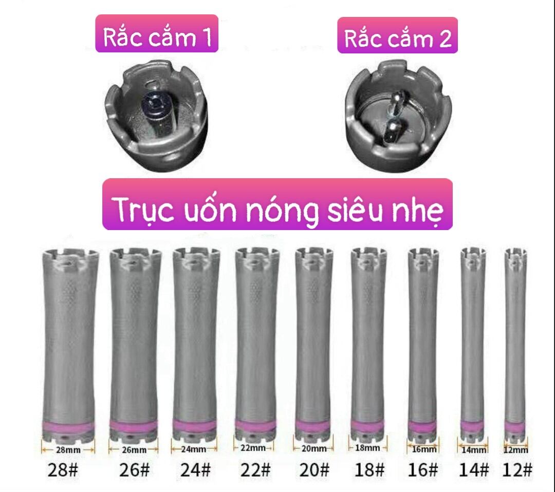 Combo 10 Cái Trục siêu nhẹ của Máy Uốn Tóc 24V, trục Uốn Setting, xương uốn nóng.