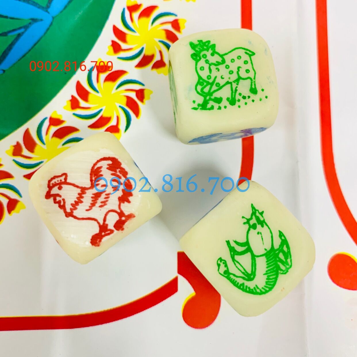 [HCM]Bộ đồ chơi Bầu cua hột đá - Hột mouse mút - Hột giấy