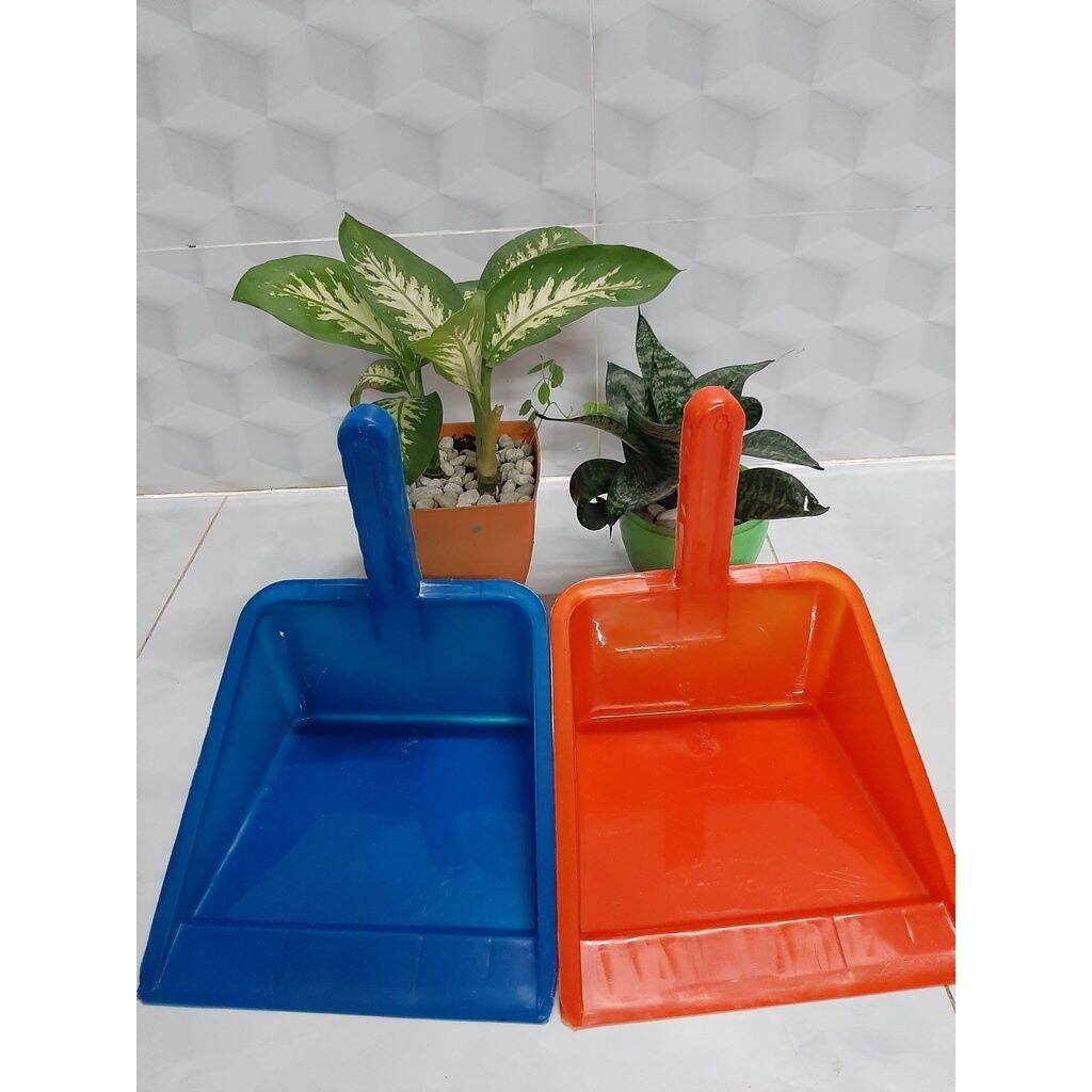Chổi Ky Hốt Rác Nhựa Cán Ngắn 25X25X14CM - Màu Sắc Ngẫu Nhiên