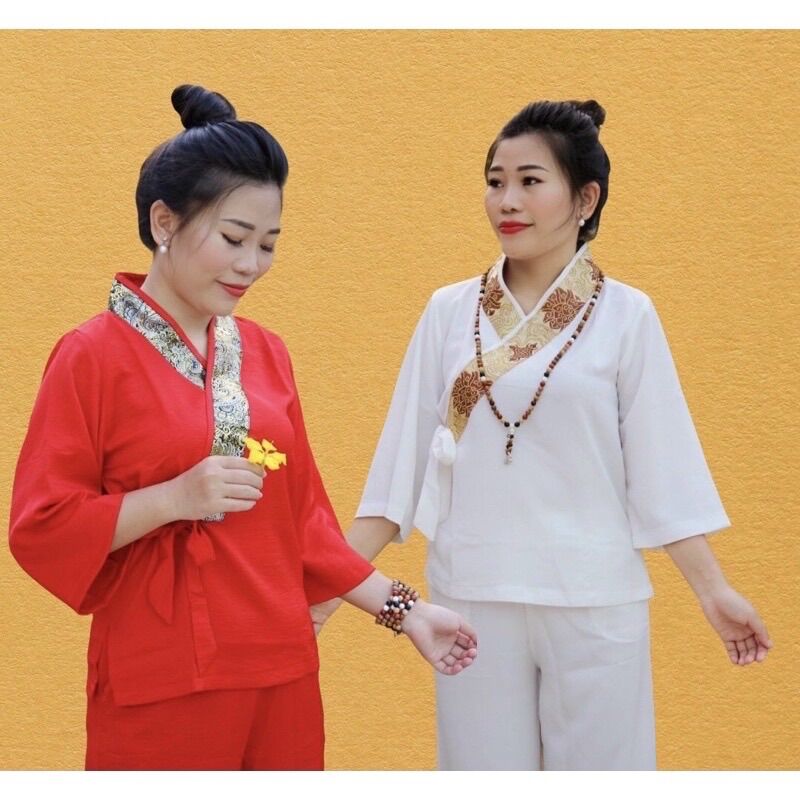 Đồ lam Đi chùa ✅Nhật Nơ Lụa Pháp
