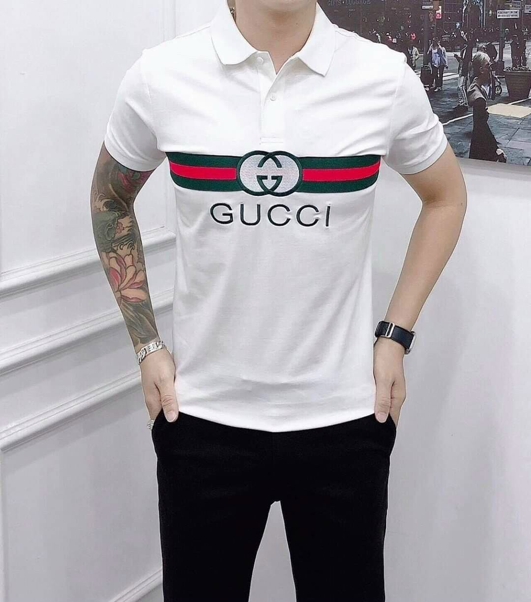 Áo thun nam cổ bẻ chất cotton xịn