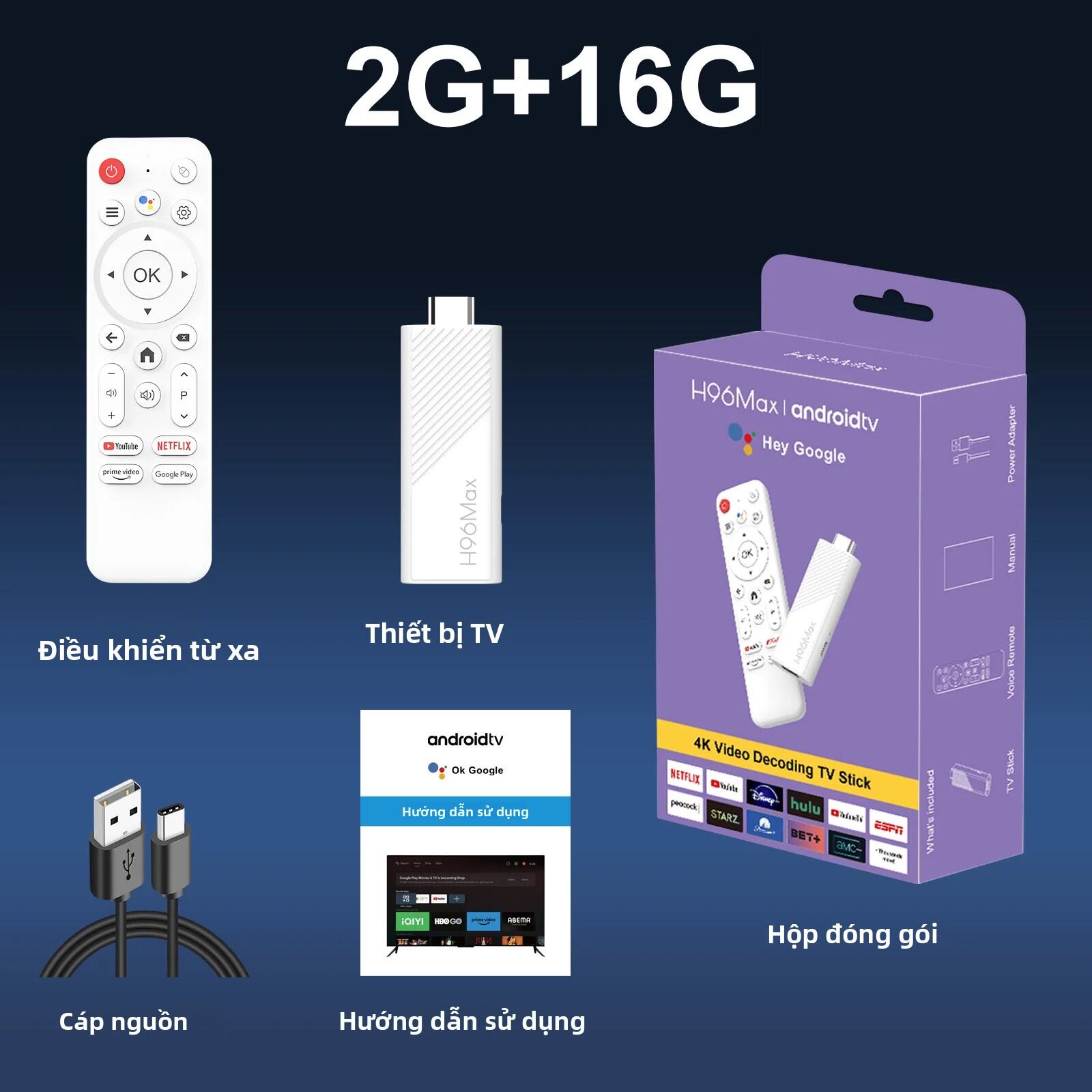 H96 MAX H313 Mini TV Stick 4K UHD Đầu Ra Quad Core Wifi 6 Trợ Lý Giọng Nói Google Thiết Bị Giải Mã T