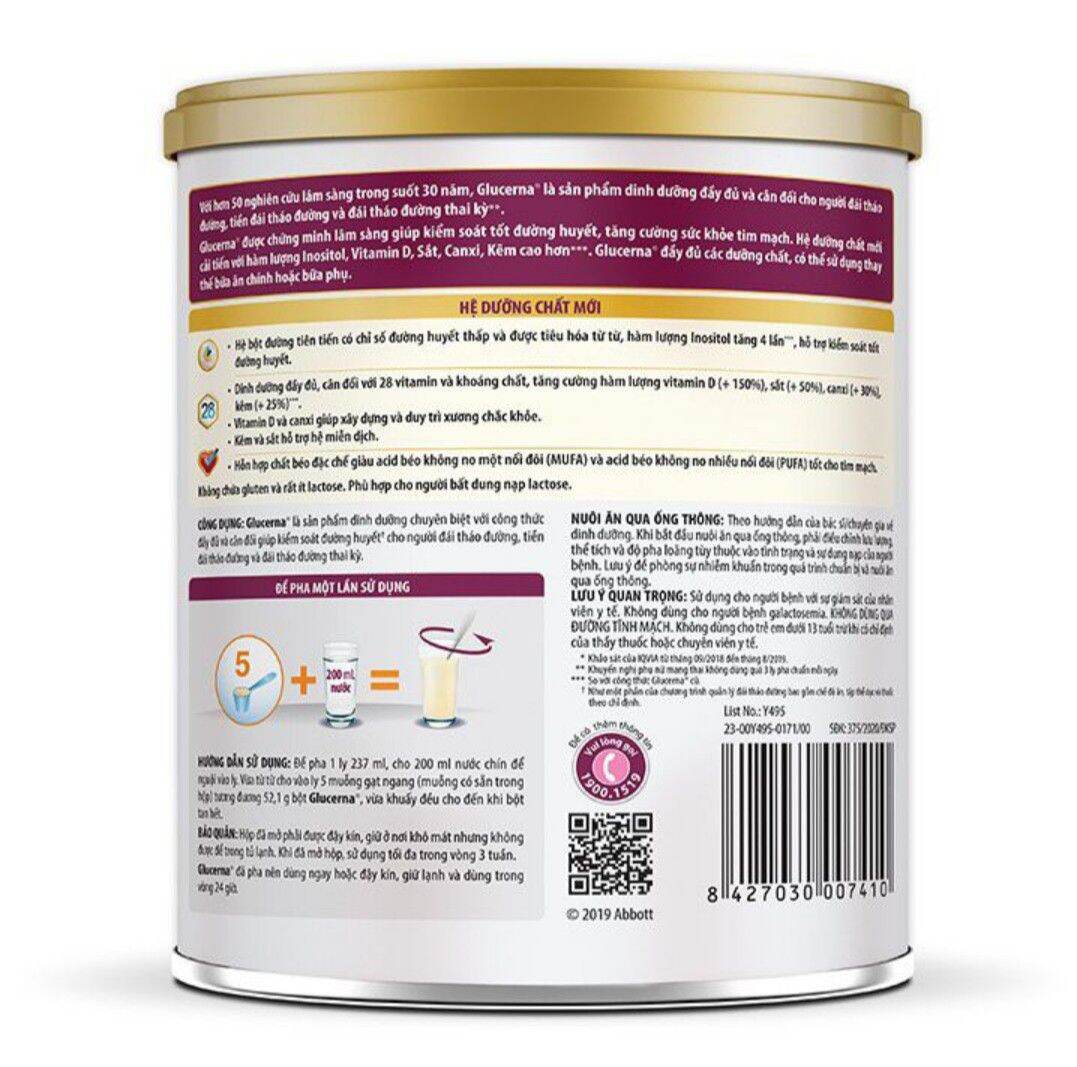 Sữa Bột Glucerna Hương Vani 400g [Date Mớ]
