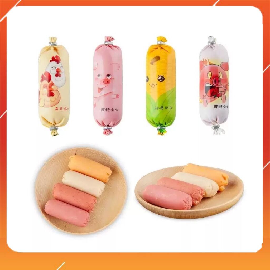 Xúc xích ăn liền 4 vị heo, ngô , gà , heo cay gói 36gram