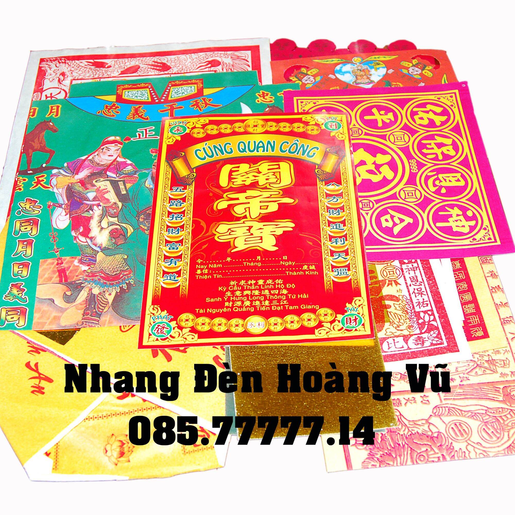 Giấy cúng - giấy cúng quan công có thuyền