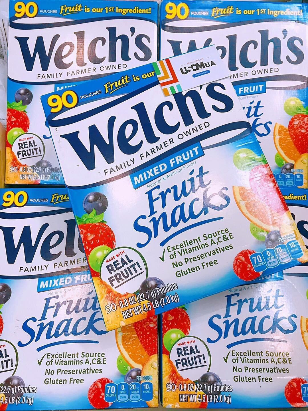 [10 gói] KẸO DẺO TRÁI CÂY WELCH'S MIXED FRUITS