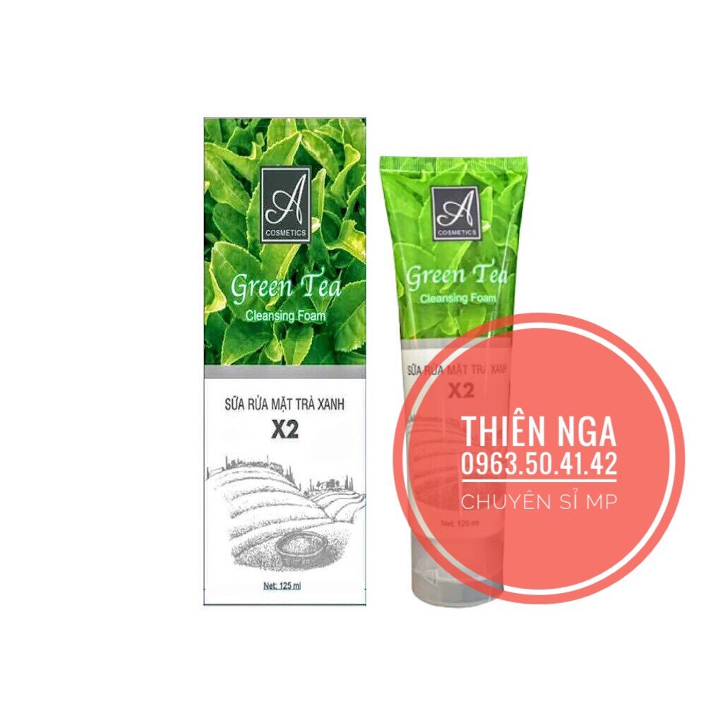 Sữa rửa mặt trà xanh x2 acosmetics sạch nhờn, kháng viêm, ngừa mụn, lão hoá da hiệu quả