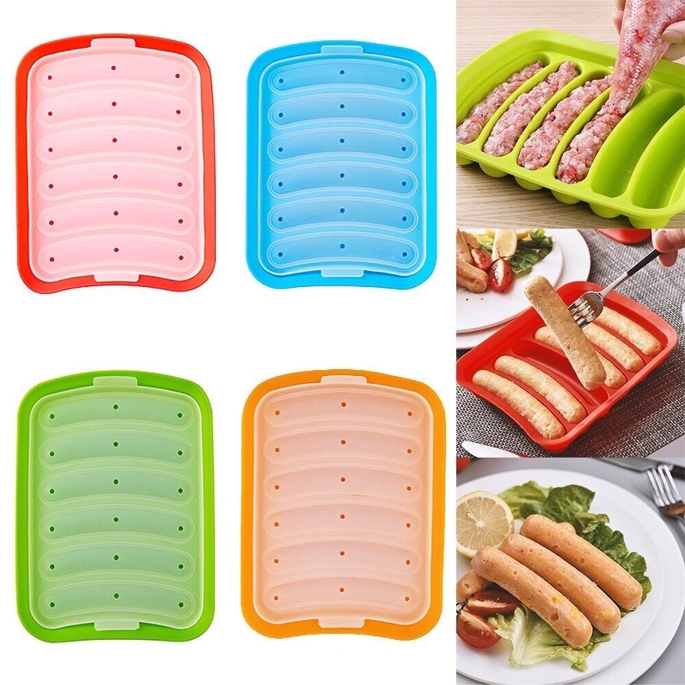 Khuôn xúc xích silicone làm xúc xích cho bé