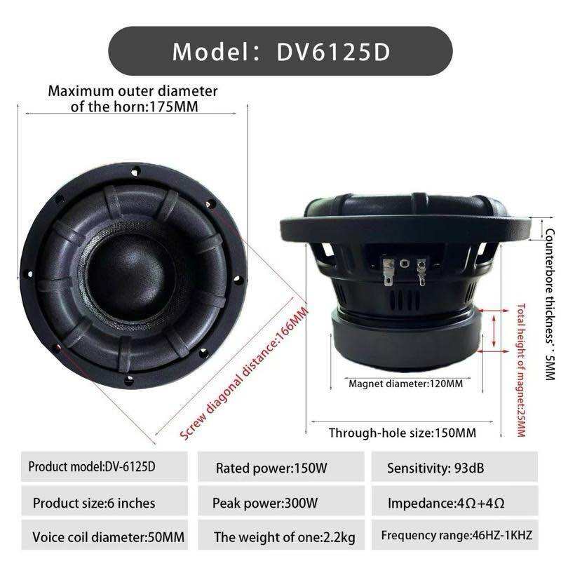 Củ sub 65 ich (loa 16) từ 120 coil 50 trở kháng 4ohm + 4ohm nhập khẩu(1 cái)