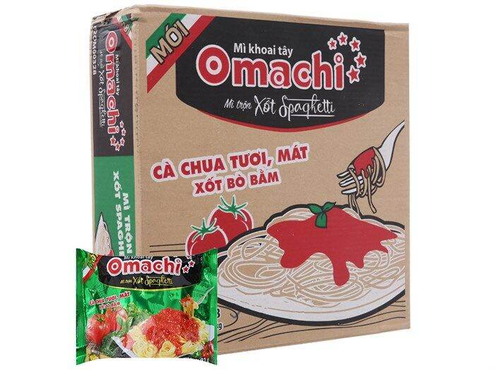 Mì ăn liền, Mì khoai tây Omachi, Mì trộn Spaghetti (Thùng 30 gói x 91g)
