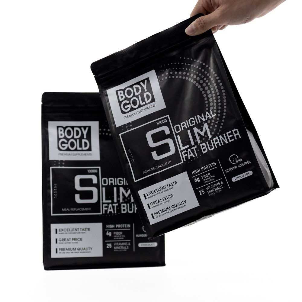Combo 2 túi sữa giảm cân đốt mỡ original slim - fat burner body gold, giảm cân 6-8kg cấp tốc, an toàn, hiệu quả