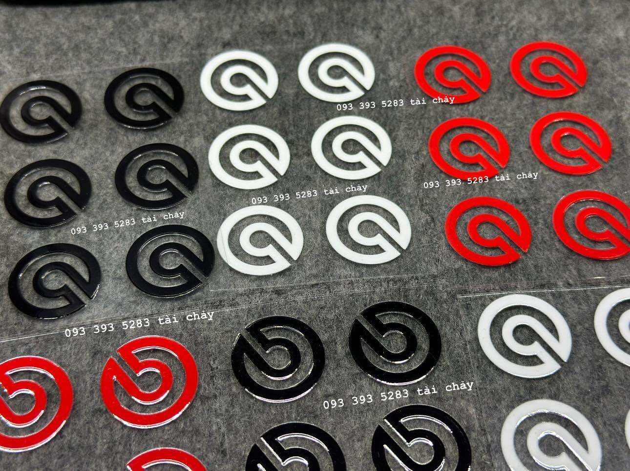[ 1 TEM ] TEM STICKER BEMBO ( LỘT ĐƯỢC ) IN MỰC NỔI CAO CẤP DÁN TRANG TRÍ XE