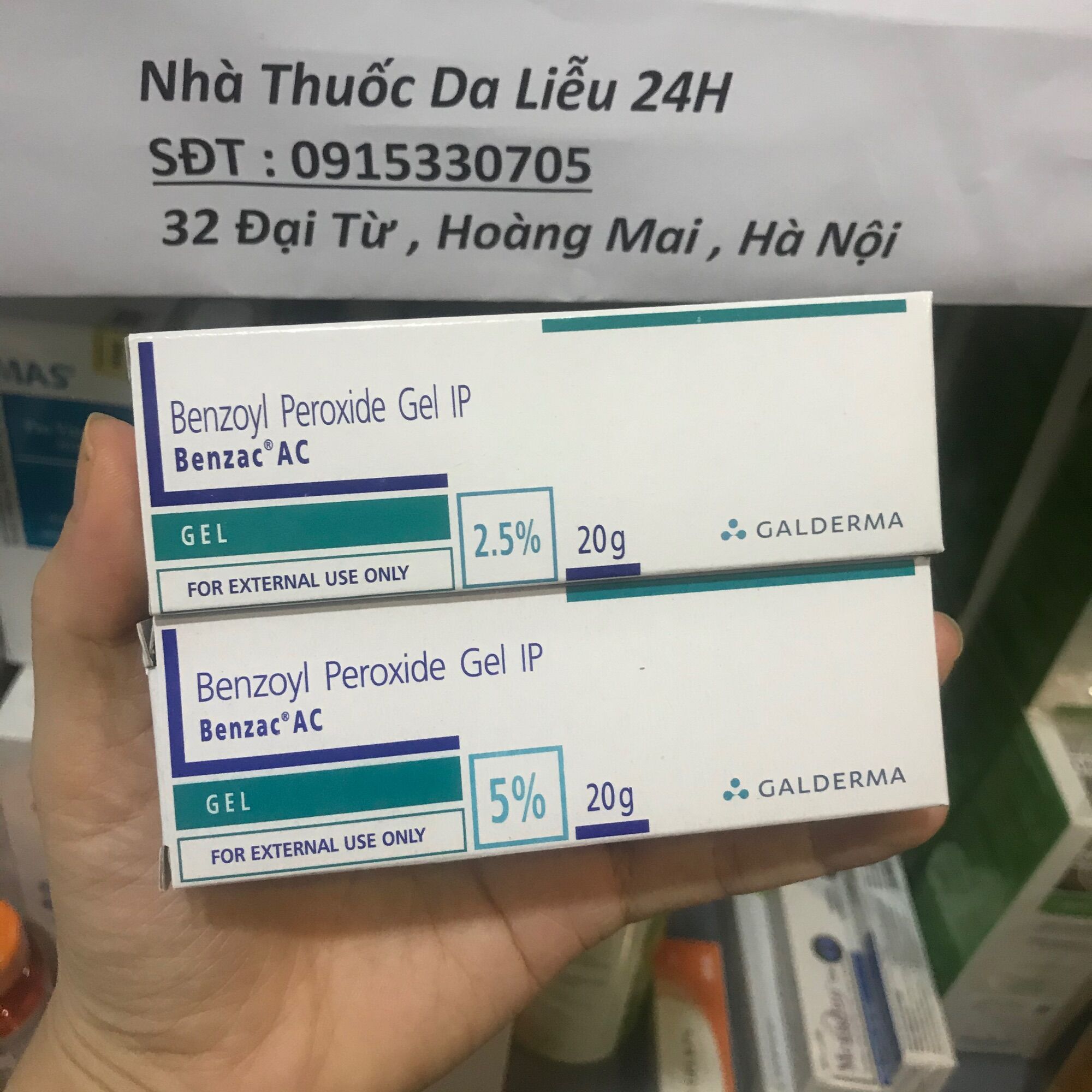 Benzac ac 5% 20g kem hỗ trợ mụn