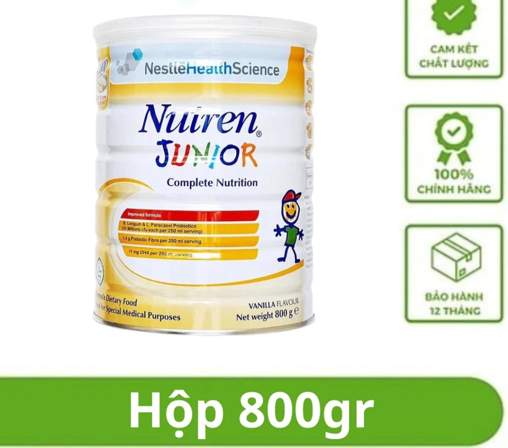 Sữa bột nutren lon 800gr. mẫu thụy sỹ