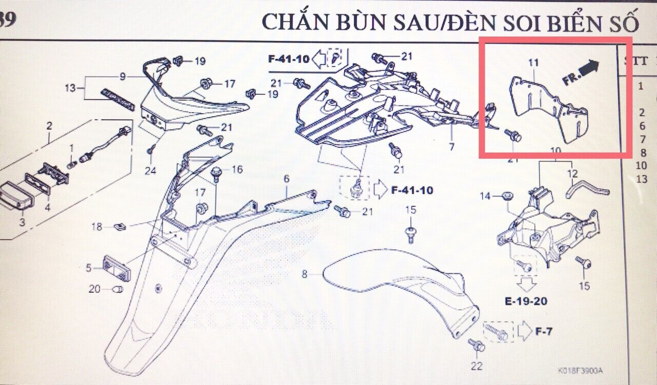 Tấm chắn bùn SH 2012-2016 CAO SU CHẮN BÙN Sh