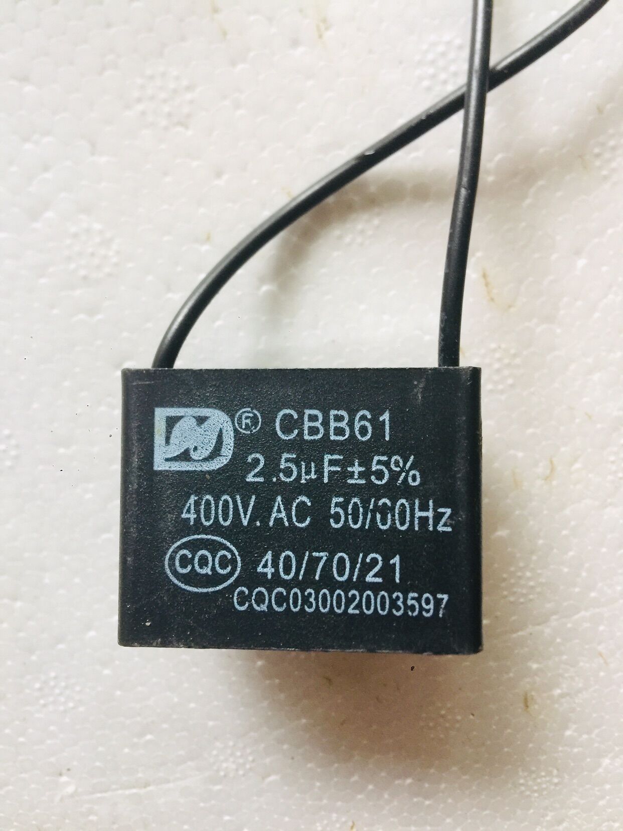 Combo 5 cái tụ quạt trần 2,5uf điện cơ.