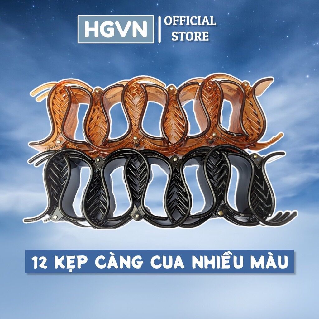 Bn accessories - set 12 cào 3 răng - set 12 cào 5 răng 2 màu đen nâu, kẹp gắp tóc huyền thoại giá siêu rẻ