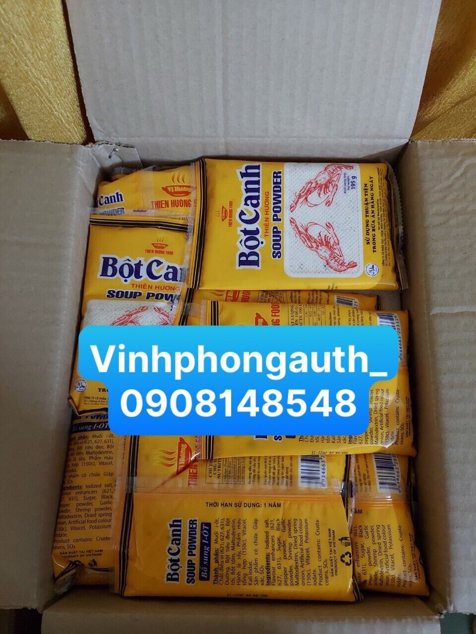 Combo 5 gói bột canh vàng Thiên Hương 195gr