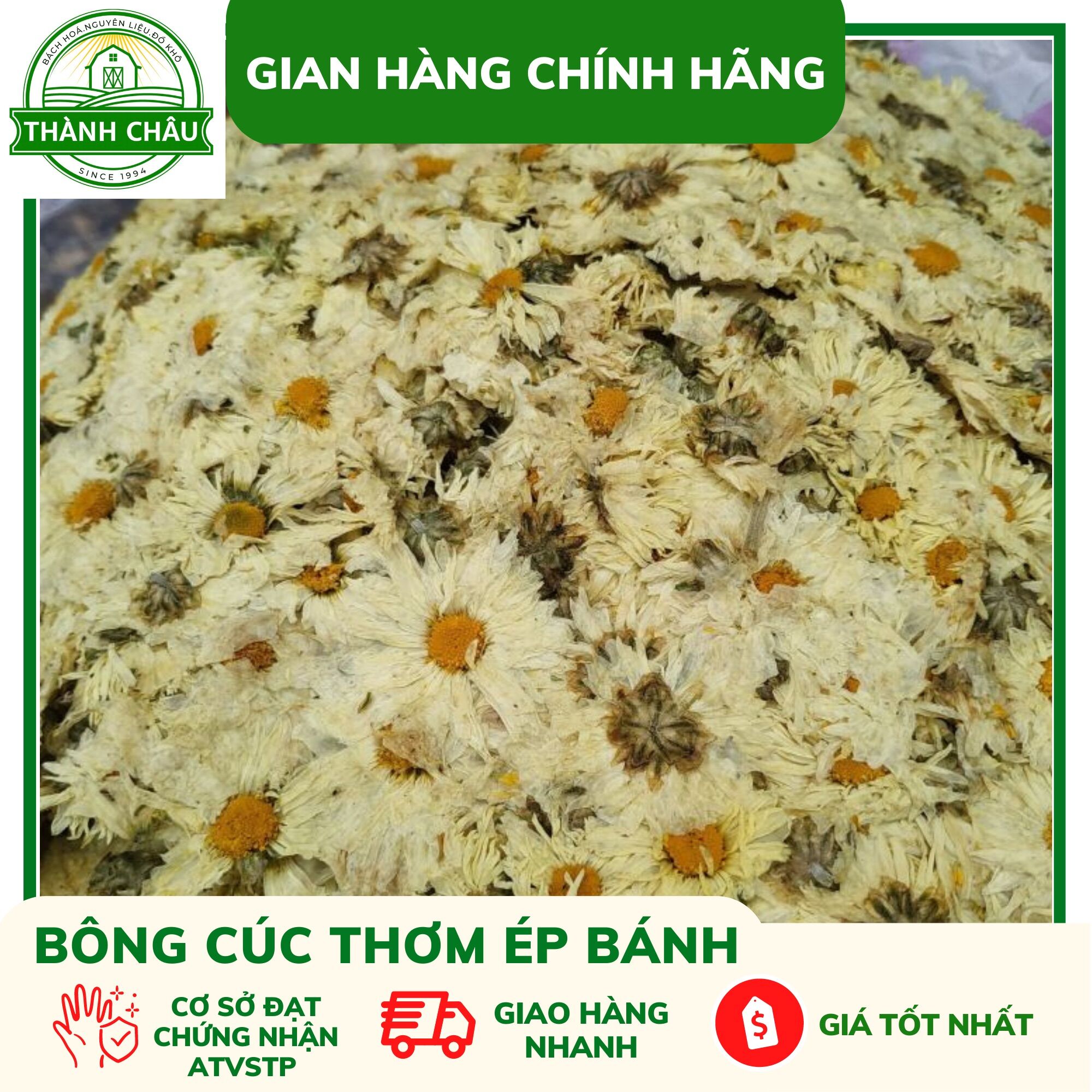 500g Bông Cúc Thơm Ép Bánh loại 1 không đắng, không bị chua, Nấu nước sâm, Trà Bông Cúc