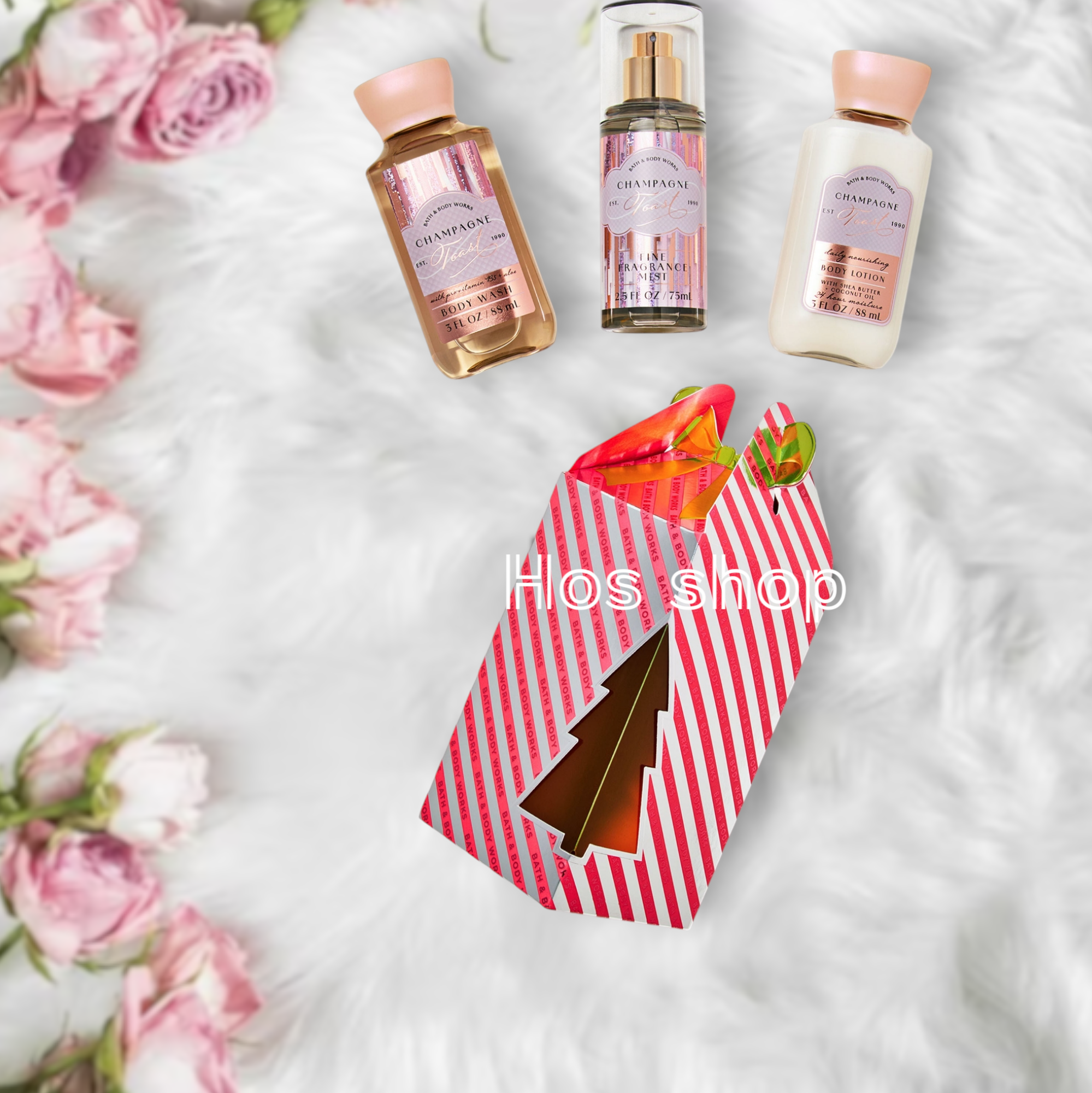 Bộ sản phẩm tắm dưỡng xịt thơm mini 3 món Bath and Body Works