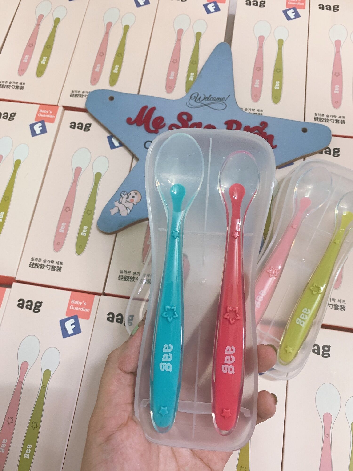 Set 2 muỗng silicon AAG