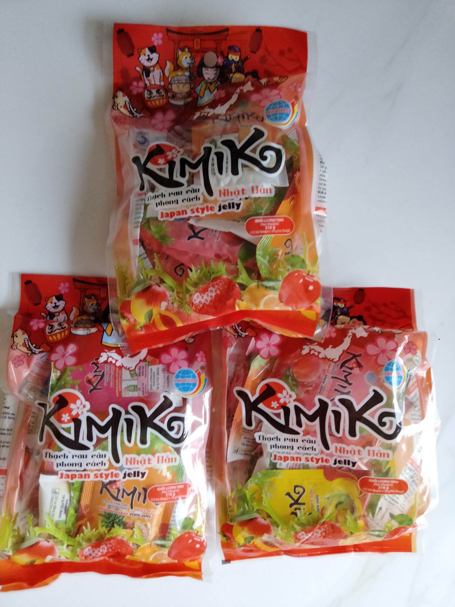 Thạch rau câu Long Hải Kimiko túi 216g