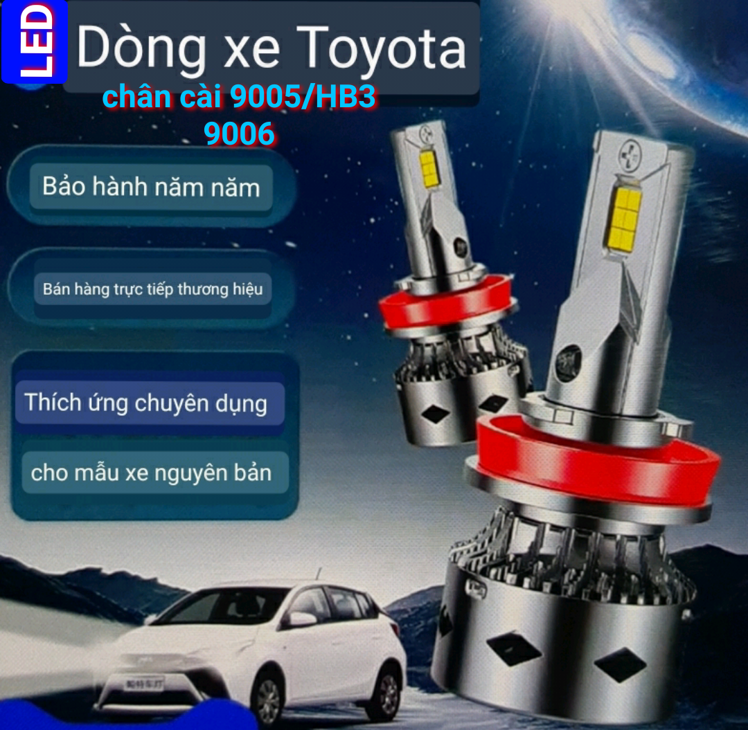 Giá 2 bóng đèn led H11 và 9005/HB3 9006 chip phillips cho xe ôtô