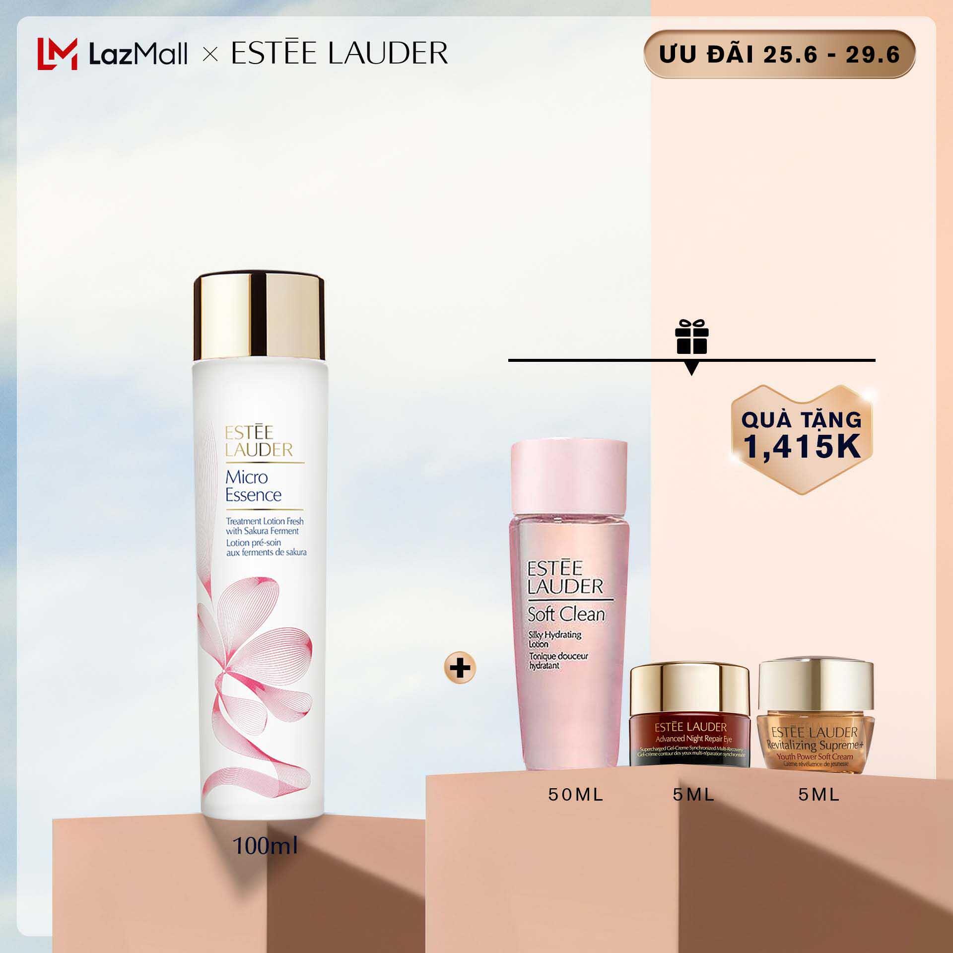 Nước dưỡng tinh chất Estee Lauder Micro Essence Treatment Lotion Fresh with Sakura Ferment-Essence Lotion 100ml
