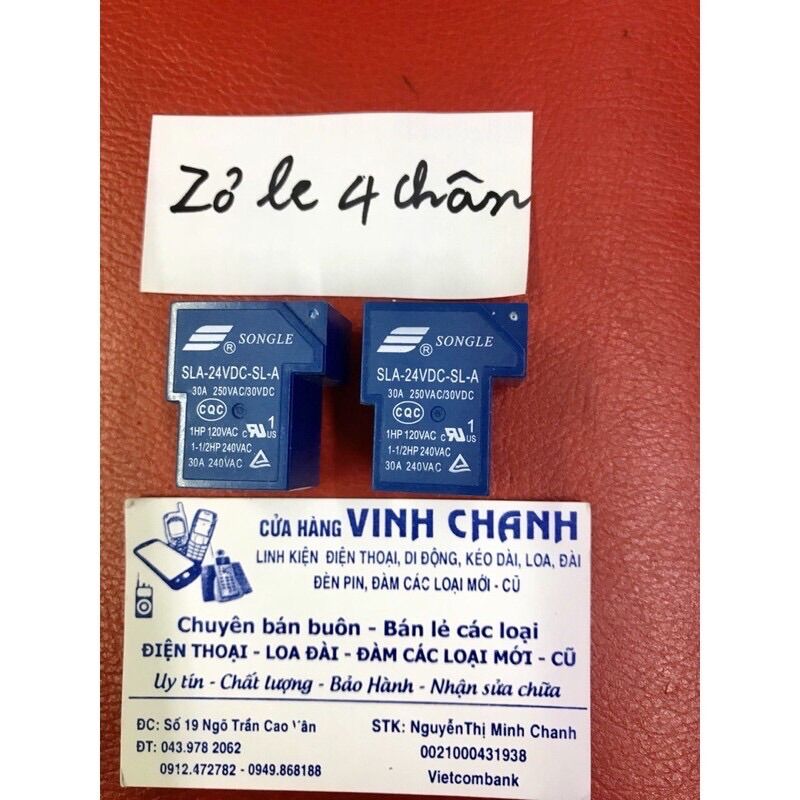 2 con rơle delay 4 chân 24v 30a