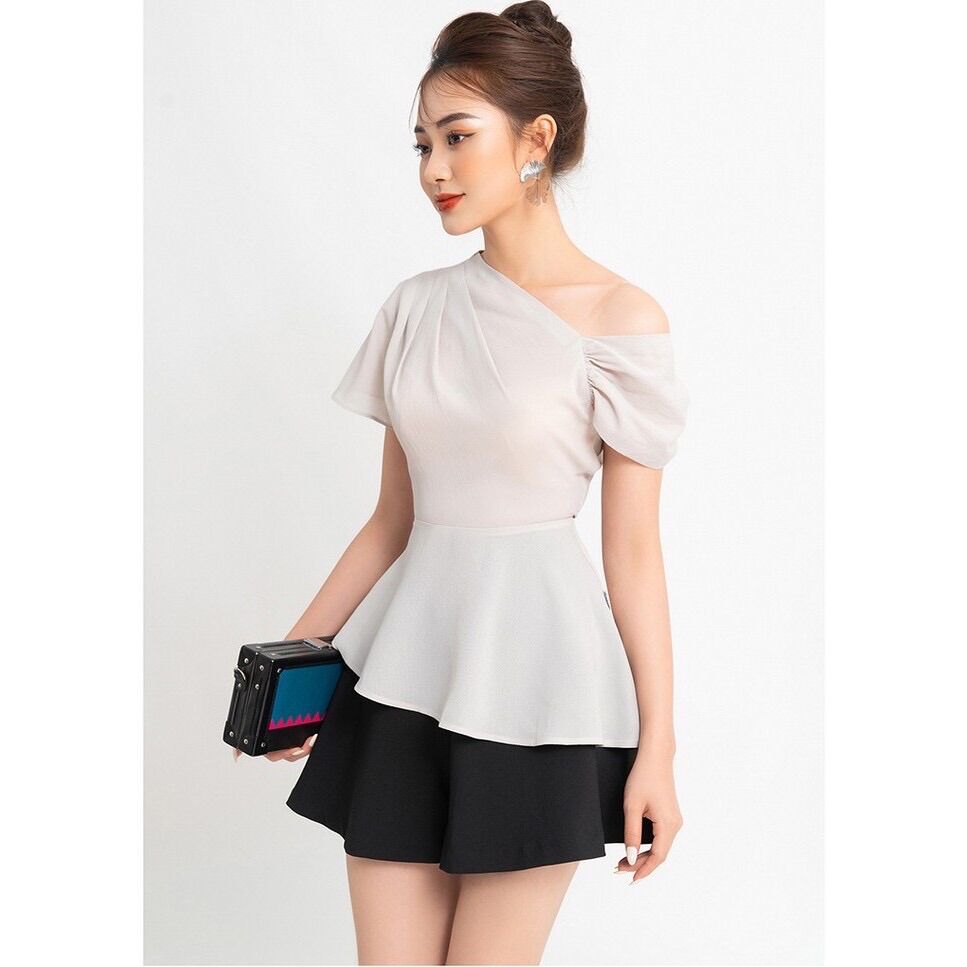 Áo sơ mi nữ công sơ lệch vai