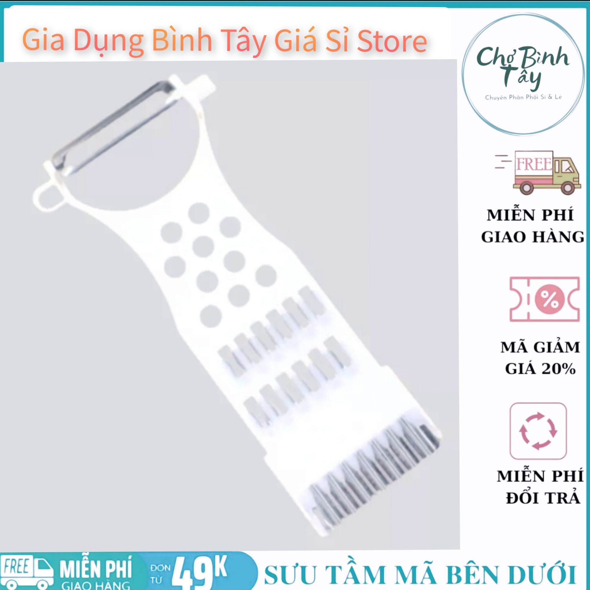 Dao bào nhựa đa năng bào Nạo hoa quả cực bền - Nạo Vỏ Kèm Bào Rau Củ Đa Năng - Dụng cụ bào, thái, cắt củ quả đa năng