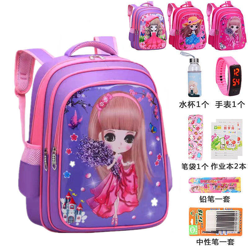 Cặp Sách Cặp Sách Trẻ Em Lớp Một Cho Nữ Học Sinh Tiểu Học Nữ 1-2-3-6 Cặp Sách Bé Gái Nữ Sinh Quầy Chuyên Doanh Mẫu Giáo