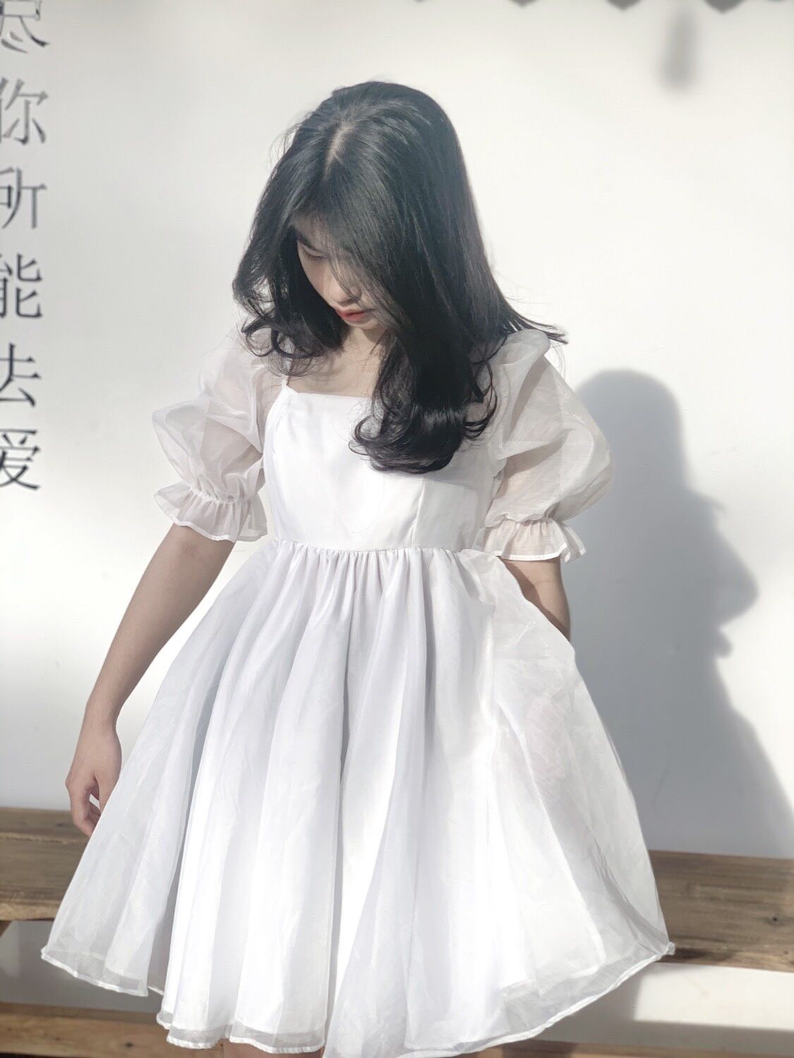 Đầm babydoll xòe công chúa mây