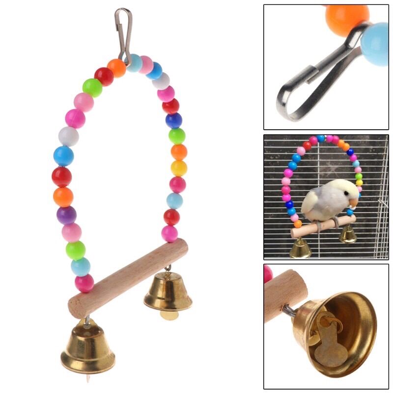 Đồ chơi treo xích đu cho vẹt & yến phụng