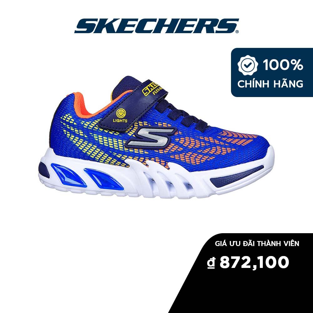 [Chỉ Ngày hội thành viên - Voucher 10%]  Skechers Bé Trai Giày Thể Thao Thường Ngày, Đi Học S-Lights Flex-Glow Elite Vorlo Lights, On/Off Button - 400137L-RYOR