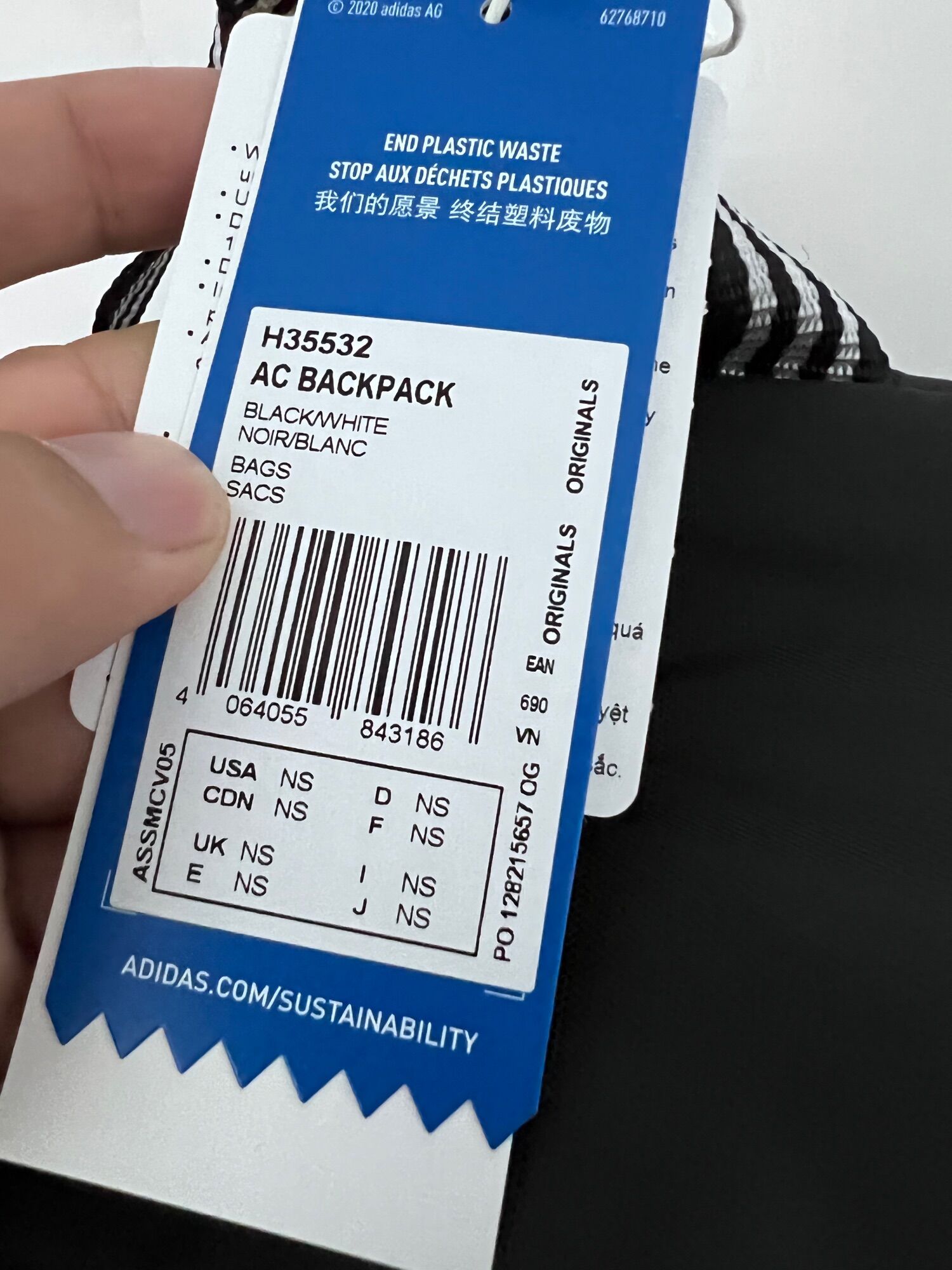 [H35532] Ba Lô Adidas Chính hãng chống thấm