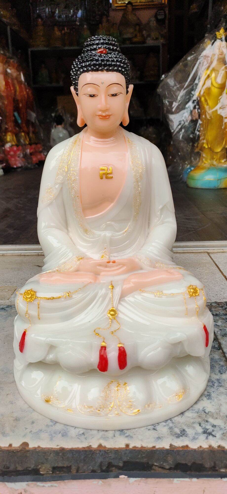 Tượng a di đà phật, cao 30 cm.