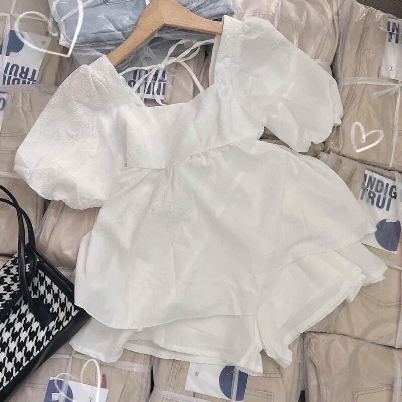 Set Babydoll bbd Áo Kèm Quần