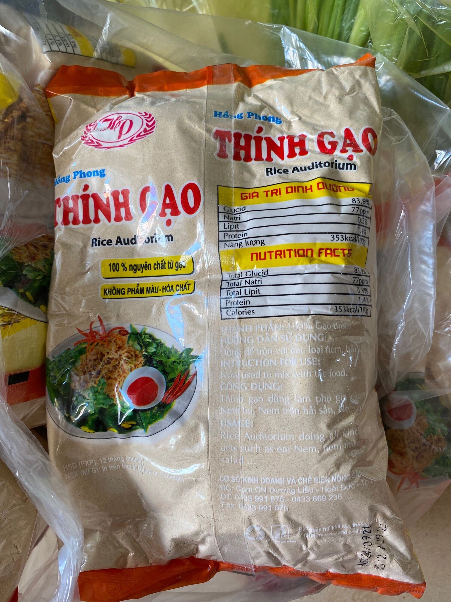 Bột thính Hồng Phong- bột gạo thính thơm ngon