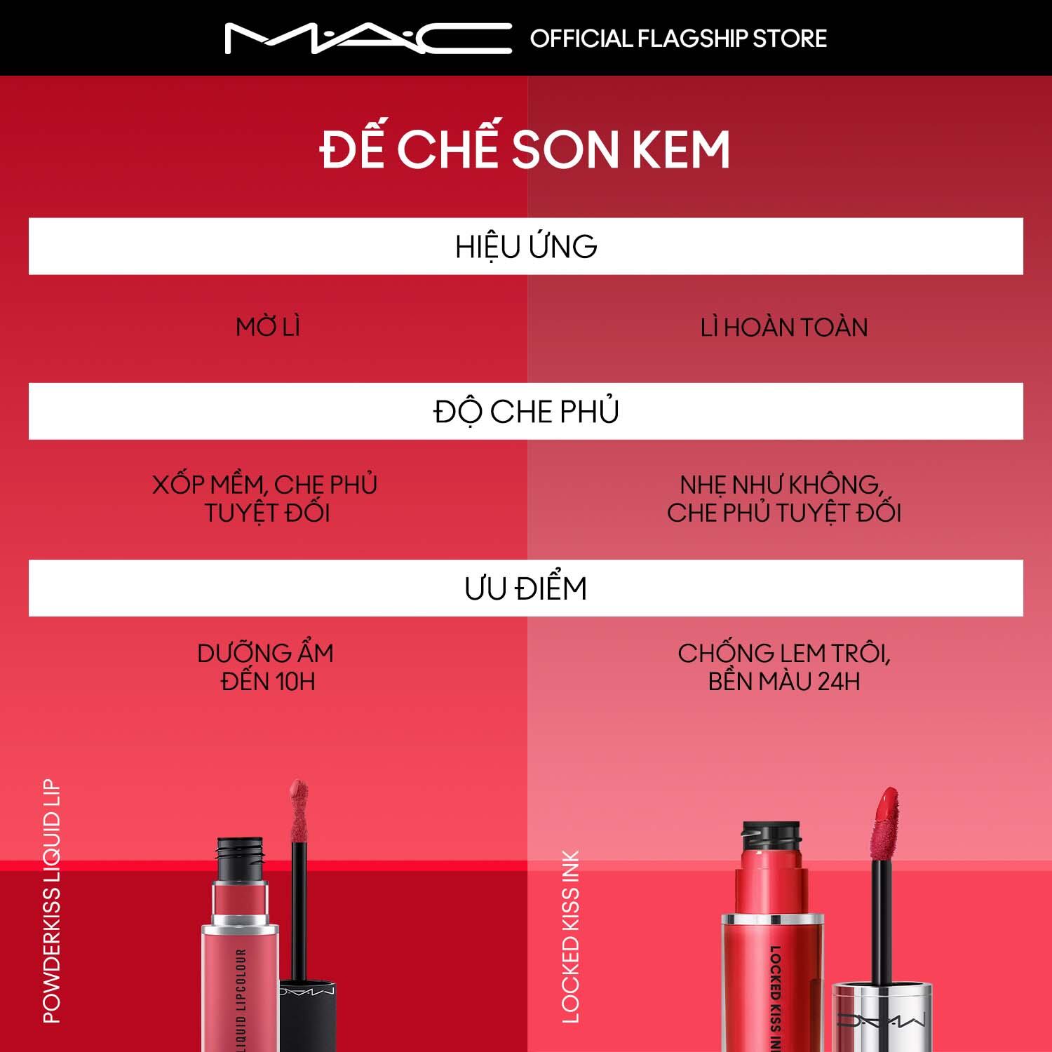 [ƯU ĐÃI 15-17.6] Son kem siêu lì Locked Kiss Ink 24H Lipcolour lên màu chuẩn sắc nhẹ môi và không trôi. 