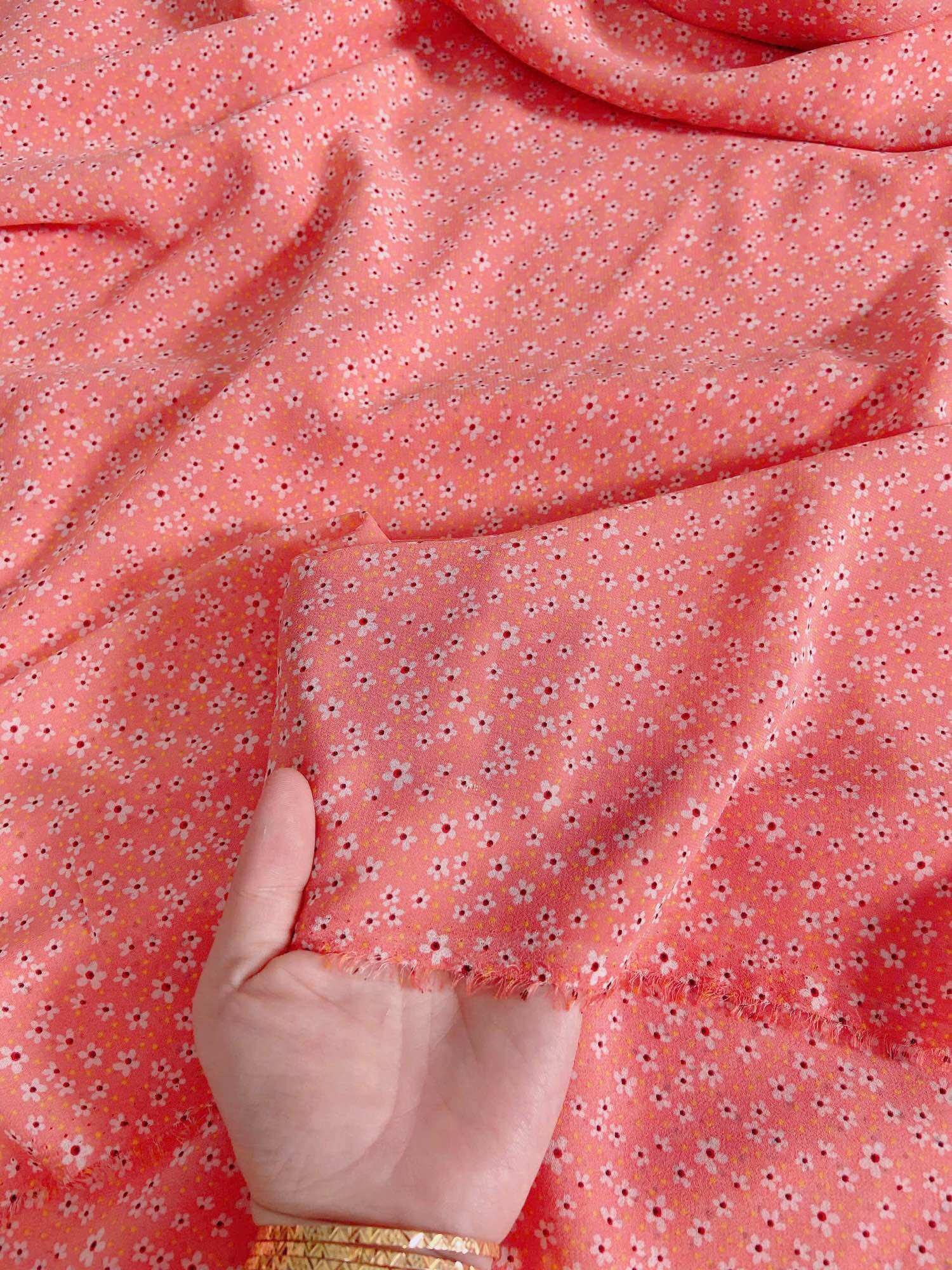 Chiffon Fabric, Soft and Flowing Floral Chiffon, Specialized for Making Dresses, Skirts, Ao Dai, Ba Ba Dresses, and Other Garments [Color Chart 1]