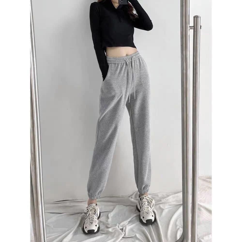 Quần BOMBER nữ joger chất len tăm dầy dặn