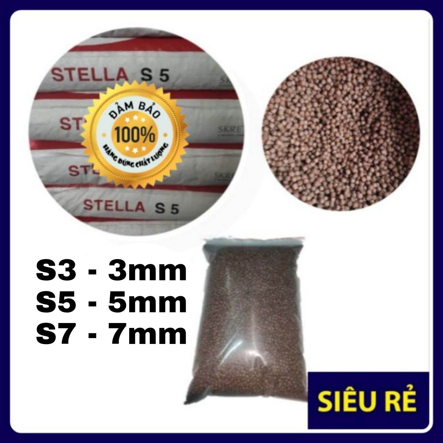 Cám cá stella chuyên dùng cho cá cảnh, cá koi , túi zip 1kg