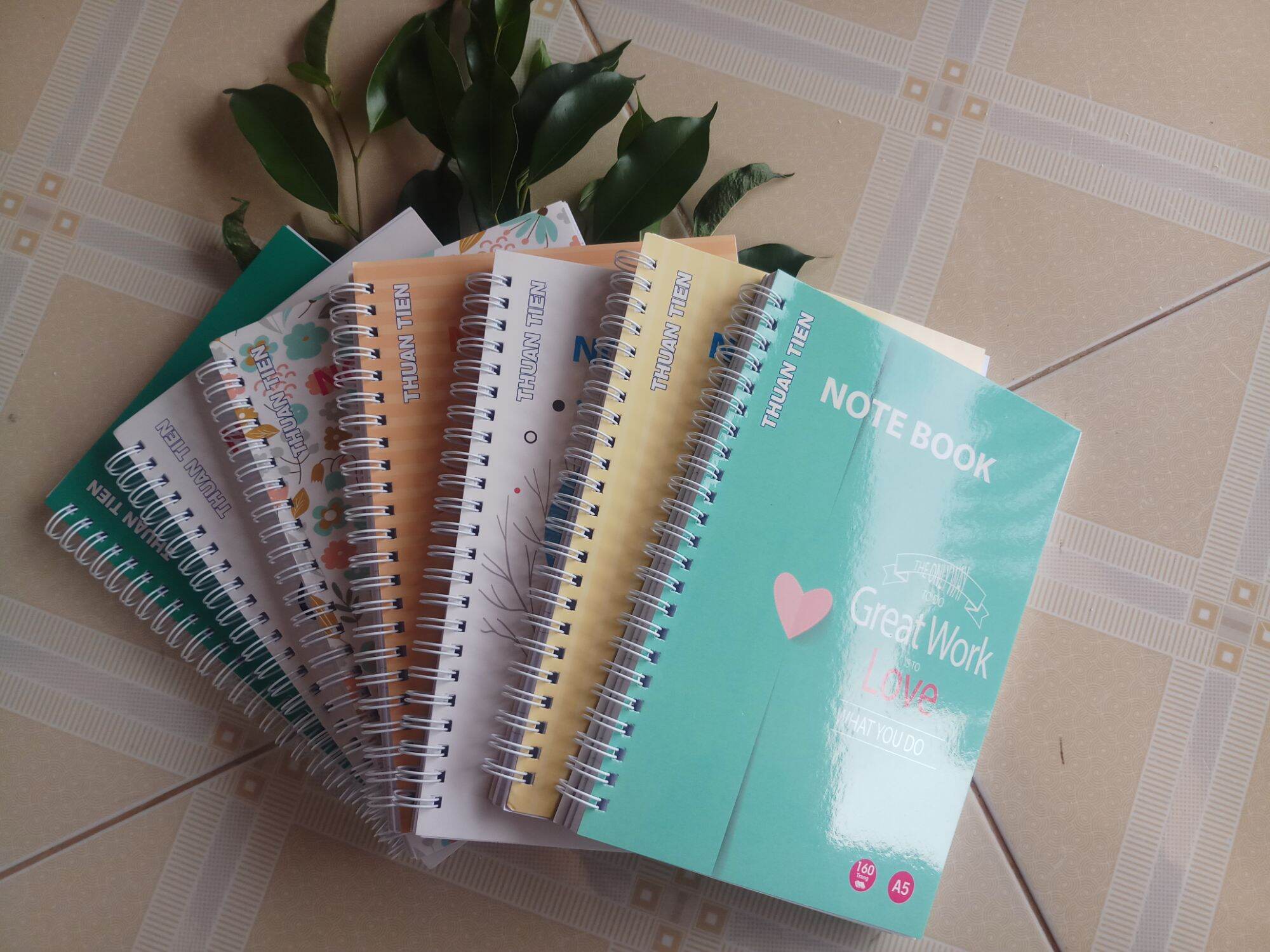 Sổ lò xo notebook a5 tân thuận tiến 160 trang, 15*21cm