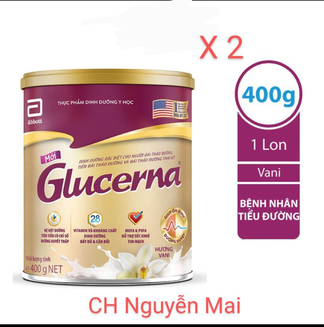 Combo 2 Lon Sữa Bột Glucerna Hương Vani 400g [Date Mới]