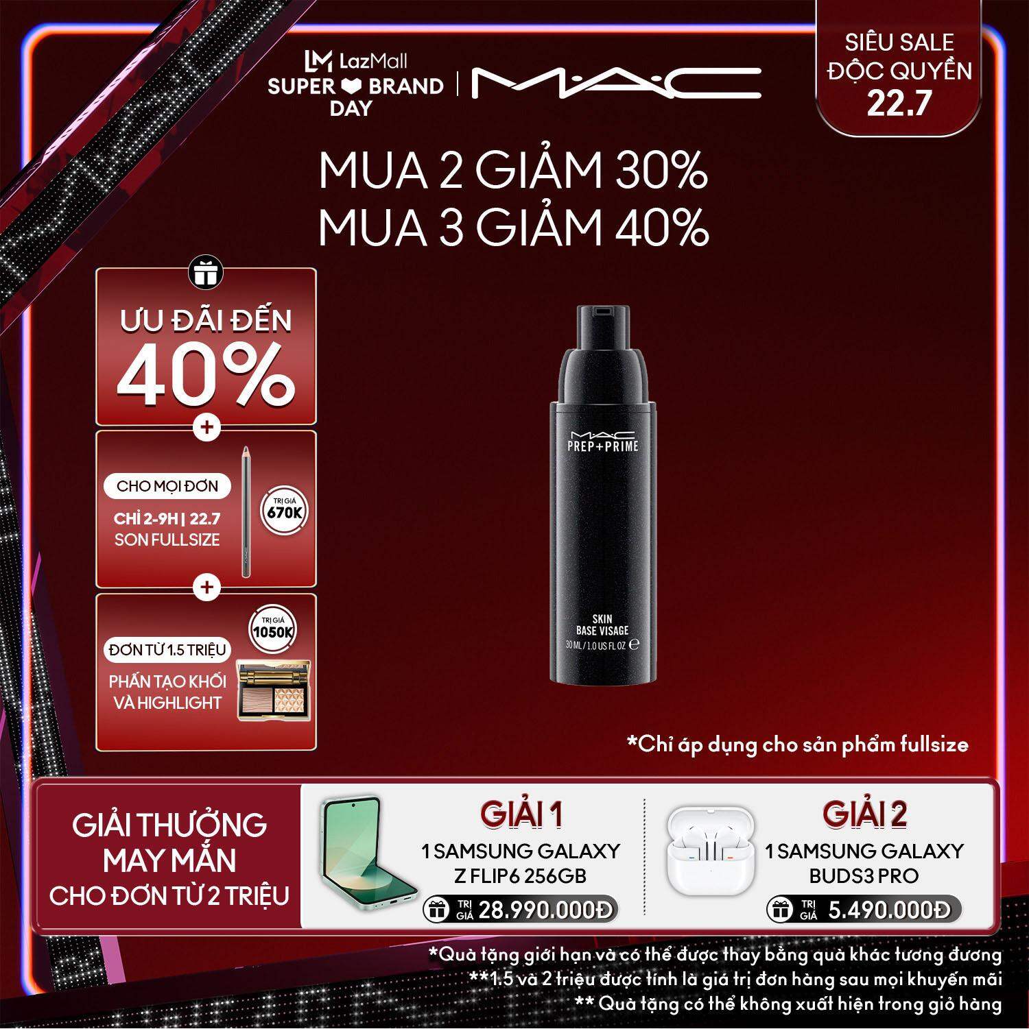 [ĐỘC QUYỀN 22.7] [VOUCHER ĐẾN 350K] Kem lót nuôi dưỡng cấp ẩm và kiểm soát dầu hiệu quả MAC Prep + Prime Natural Radiance - Primer 30ml