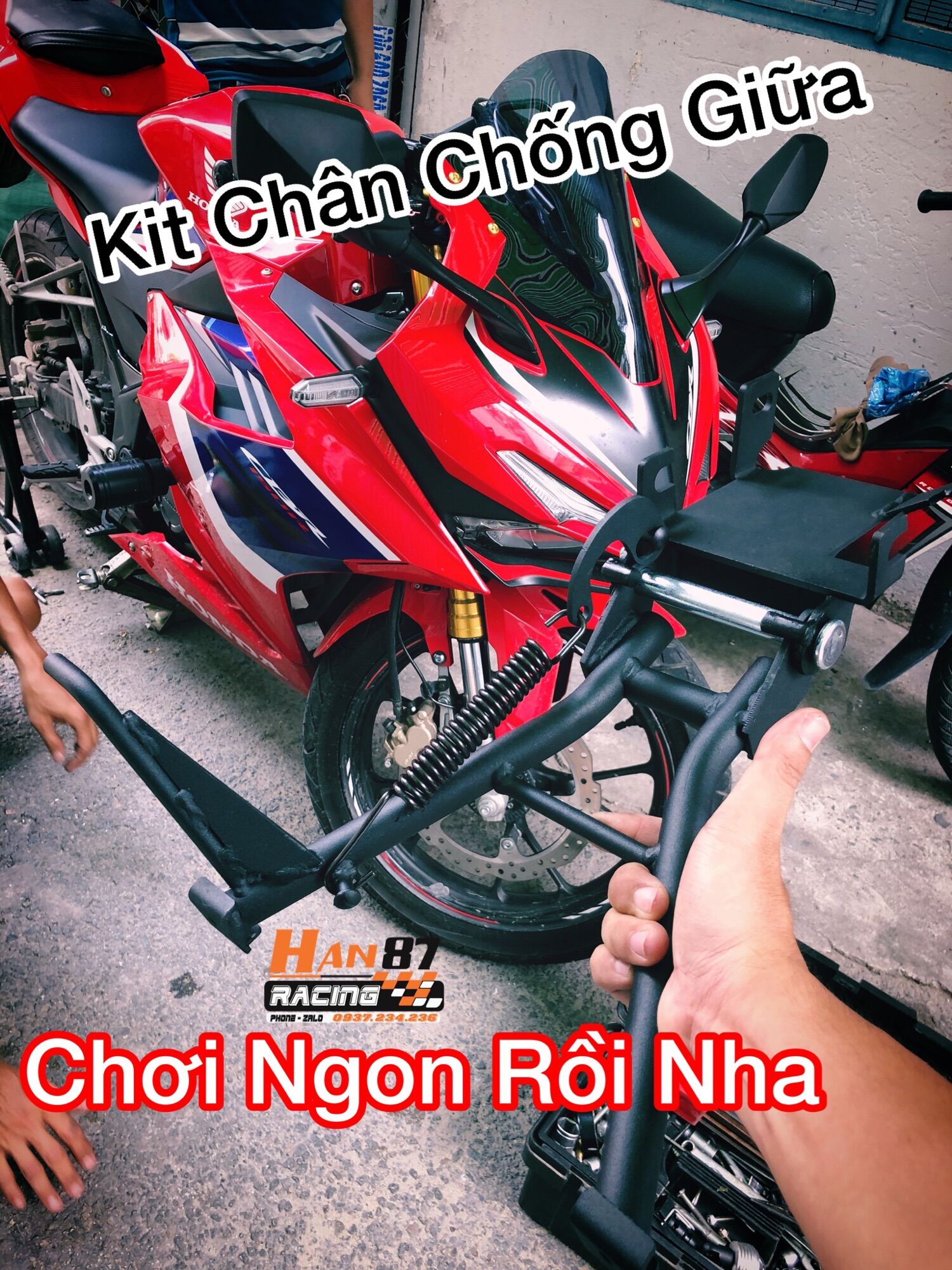 Chân chống giữa cbr150 2021 2022 2023 - chân chống đứng cbr150r