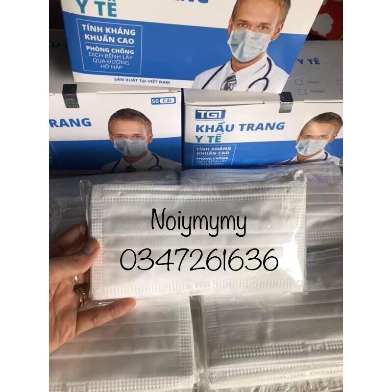 😷 KHẨU TRANG Y TẾ TGI 4 LỚP ( 50 cái / bịch )