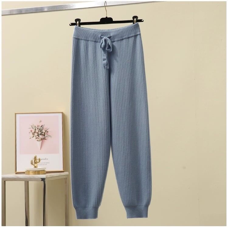 Quần Jogger nữ Bo gấu Chất Thun Len M107