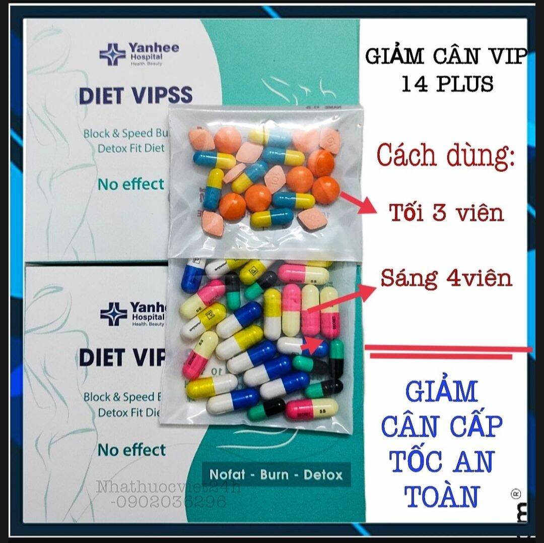 Giảm cân yanhee vip plus siêu mạnh dành cho cơ địa lờn